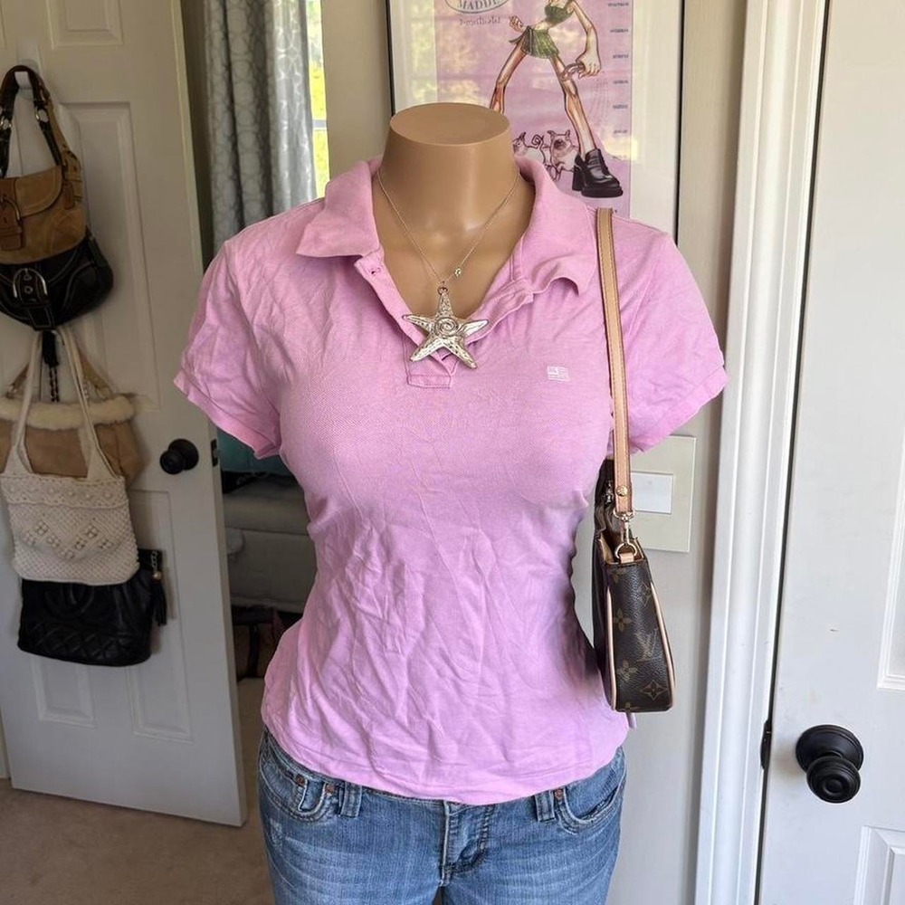 Y2K 2000s Pink Ralph Lauren Polo Top